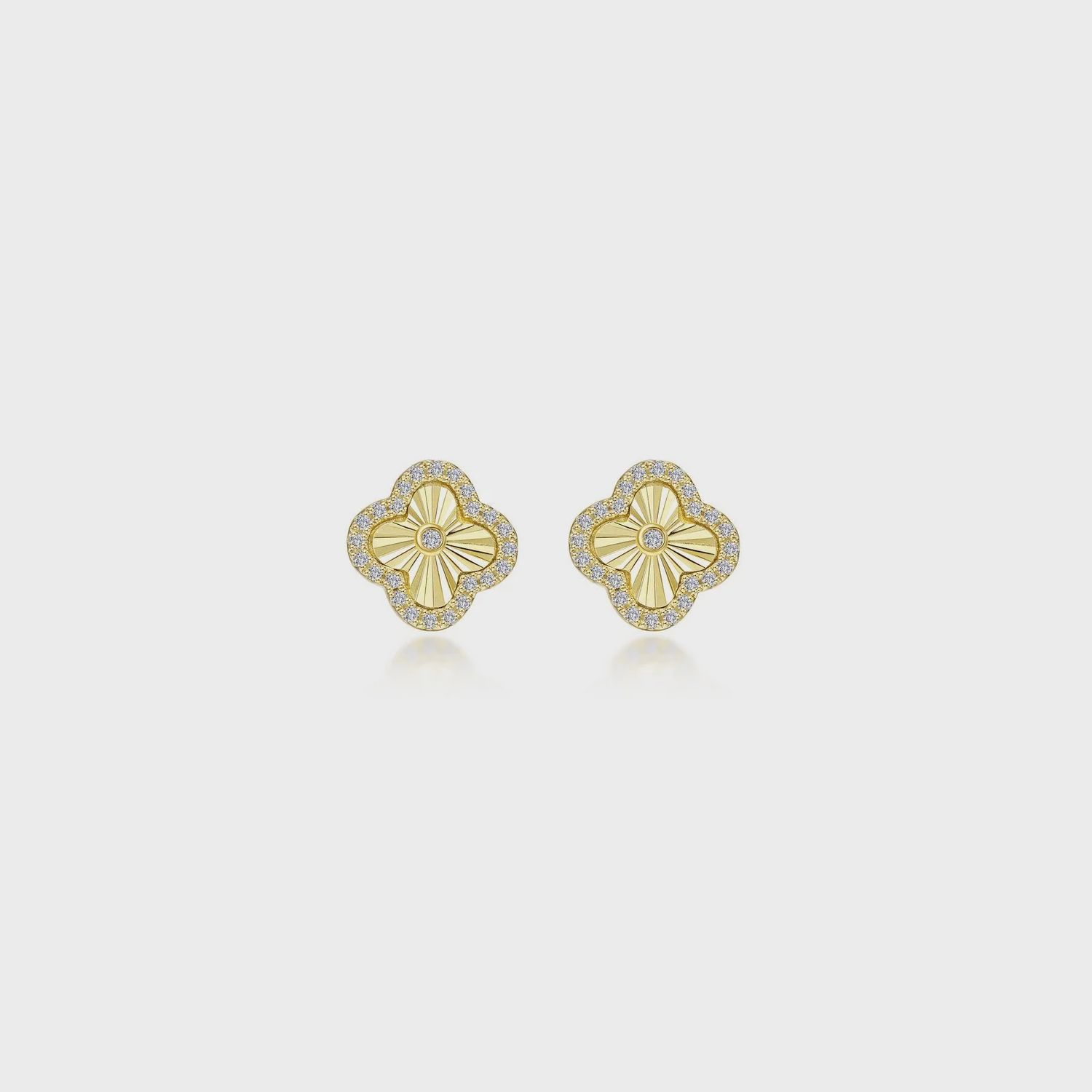 SS 0.50 ctw Halo Stud Earrings