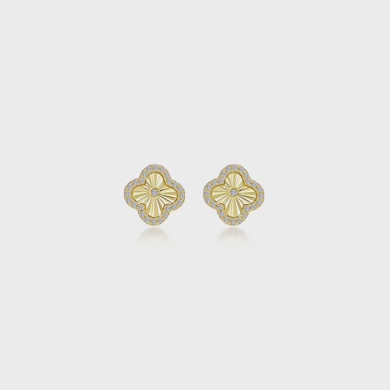 SS 0.50 ctw Halo Stud Earrings