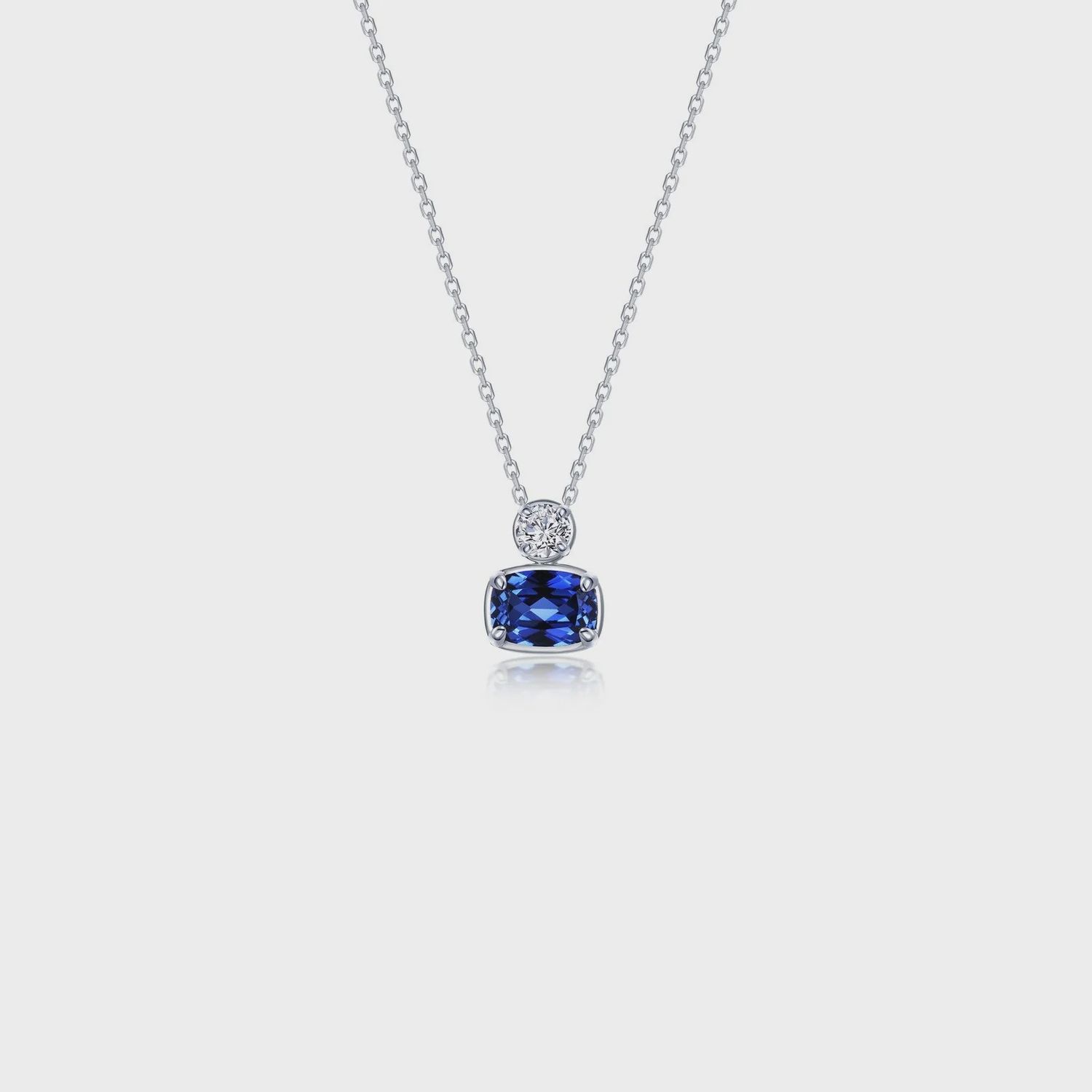 SS Regal Cushion-Cut Necklace