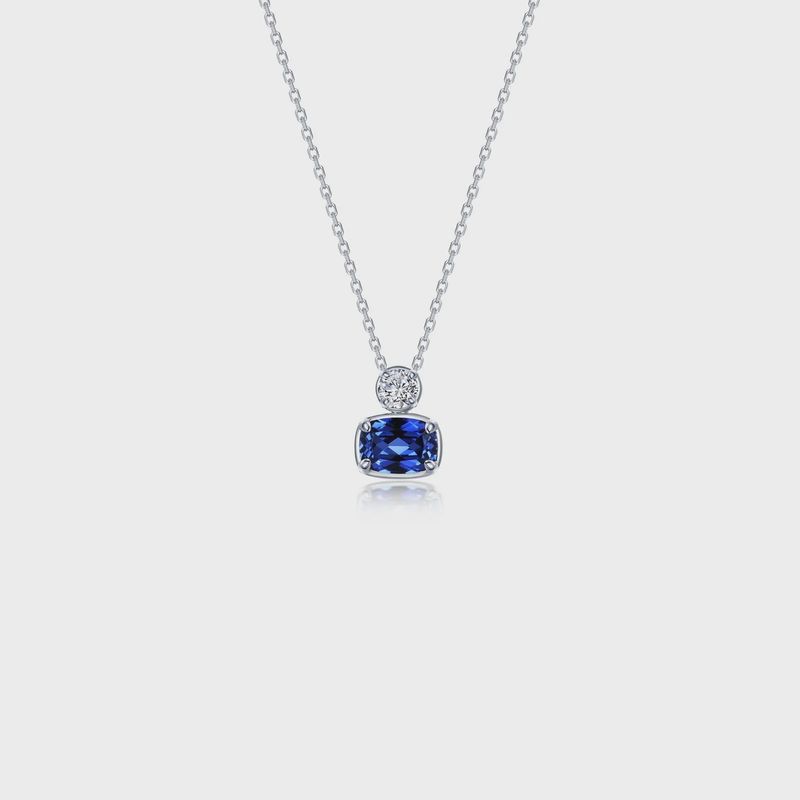 SS Regal Cushion-Cut Necklace