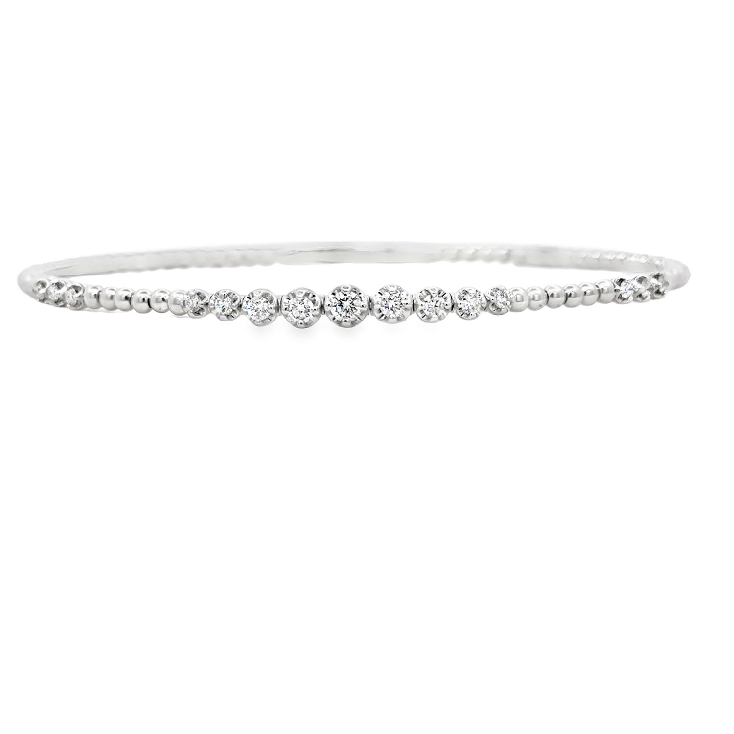 14k WG 0.42ctw Diamond Flex Bracelet