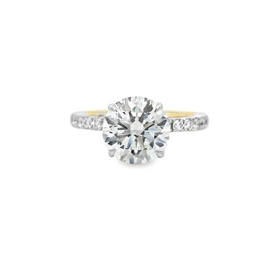 14k YG 3.50ctw Lab Diamond Engagement Ring