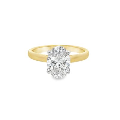 14k YG 2.00ct Oval Lab Diamond Engagement Ring 14k YG 2.00ct Oval Lab Diamond Engagement Ring