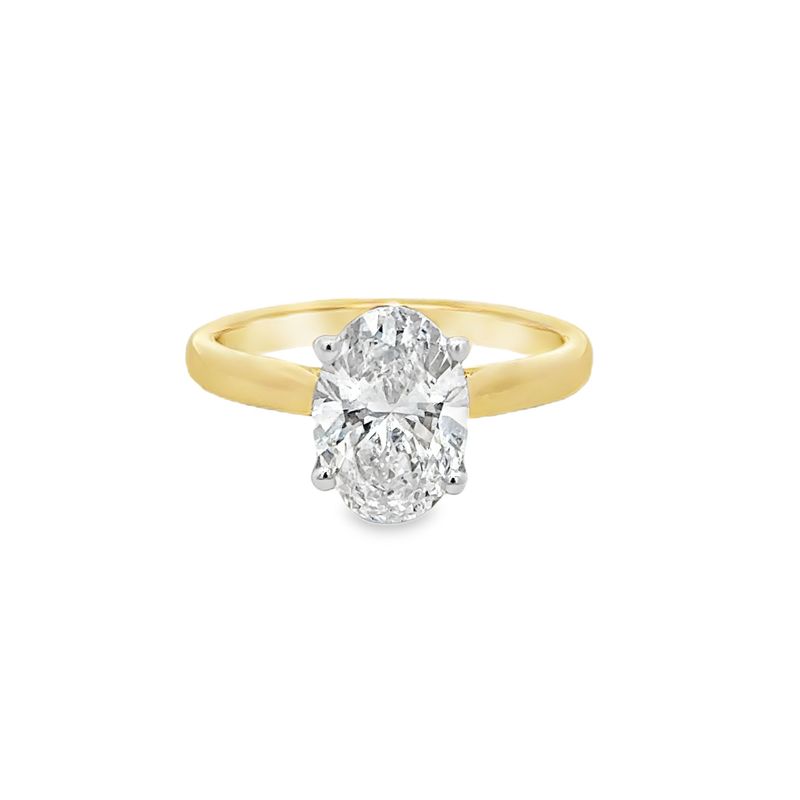 14k YG 2.00ct Oval Lab Diamond Engagement Ring 14k YG 2.00ct Oval Lab Diamond Engagement Ring