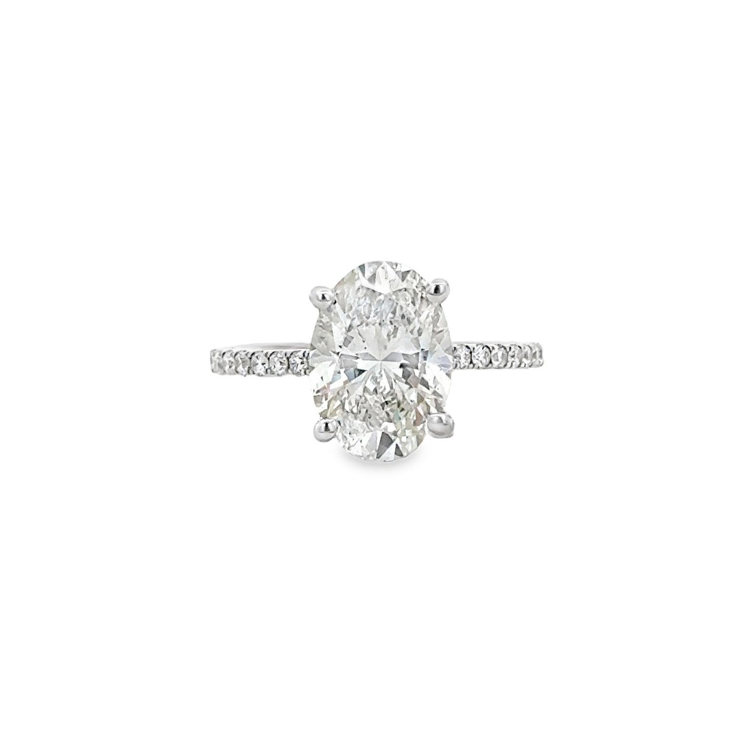 14k YG 3.35ctw Oval Lab Diamond Engagement Ring 14k YG 3.35ctw Oval Lab Diamond Engagement Ring