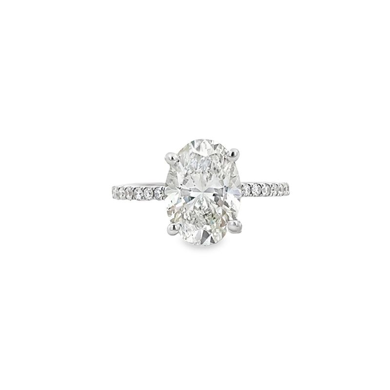 14k YG 3.35ctw Oval Lab Diamond Engagement Ring 14k YG 3.35ctw Oval Lab Diamond Engagement Ring