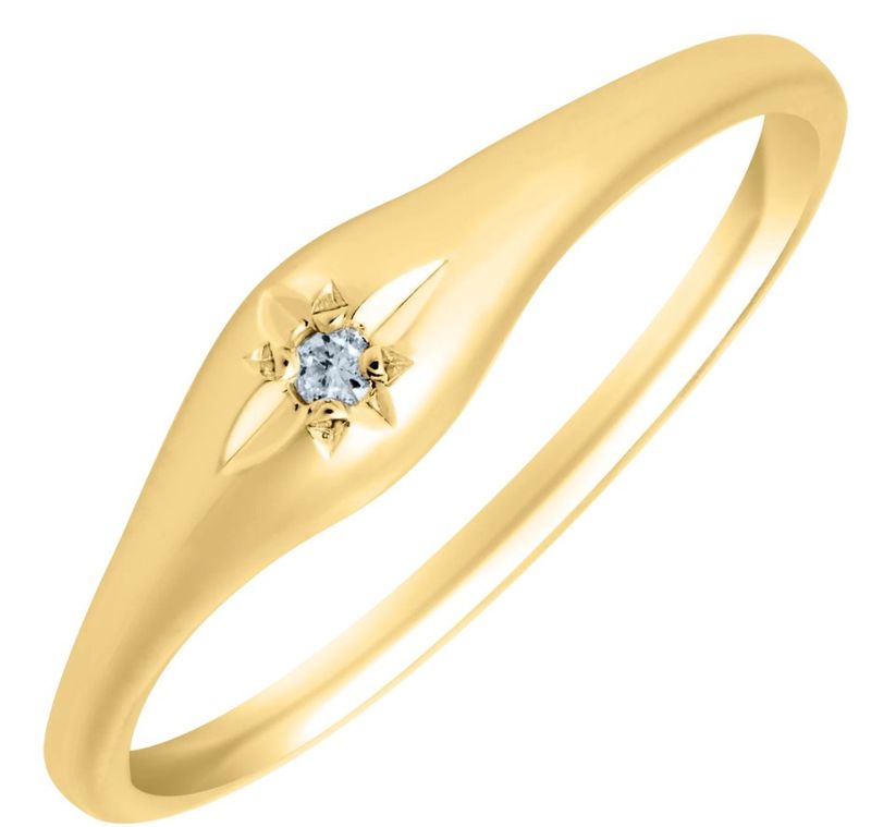 14k YG Child's Diamond Ring Sz 4 14k YG Child's Diamond Ring Sz 4