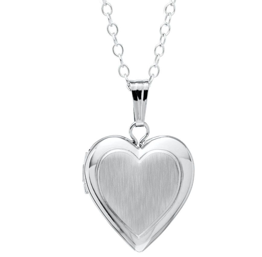 Silver Childs Heart Locket Necklace 15 Silver Childs Heart Locket Necklace 15"