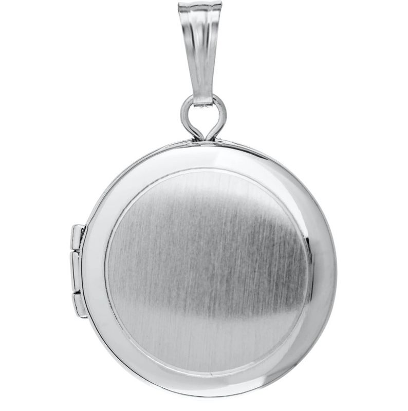 Silver Childs Round Locket Necklace 15 Silver Childs Round Locket Necklace 15"