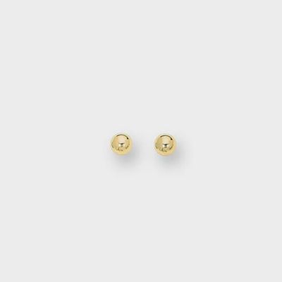 14k YG 3mm Ball Stud Earrings