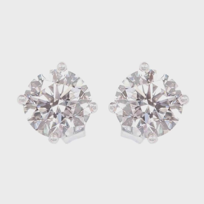 14k WG 1.72ctw Diamond Stud Earrings