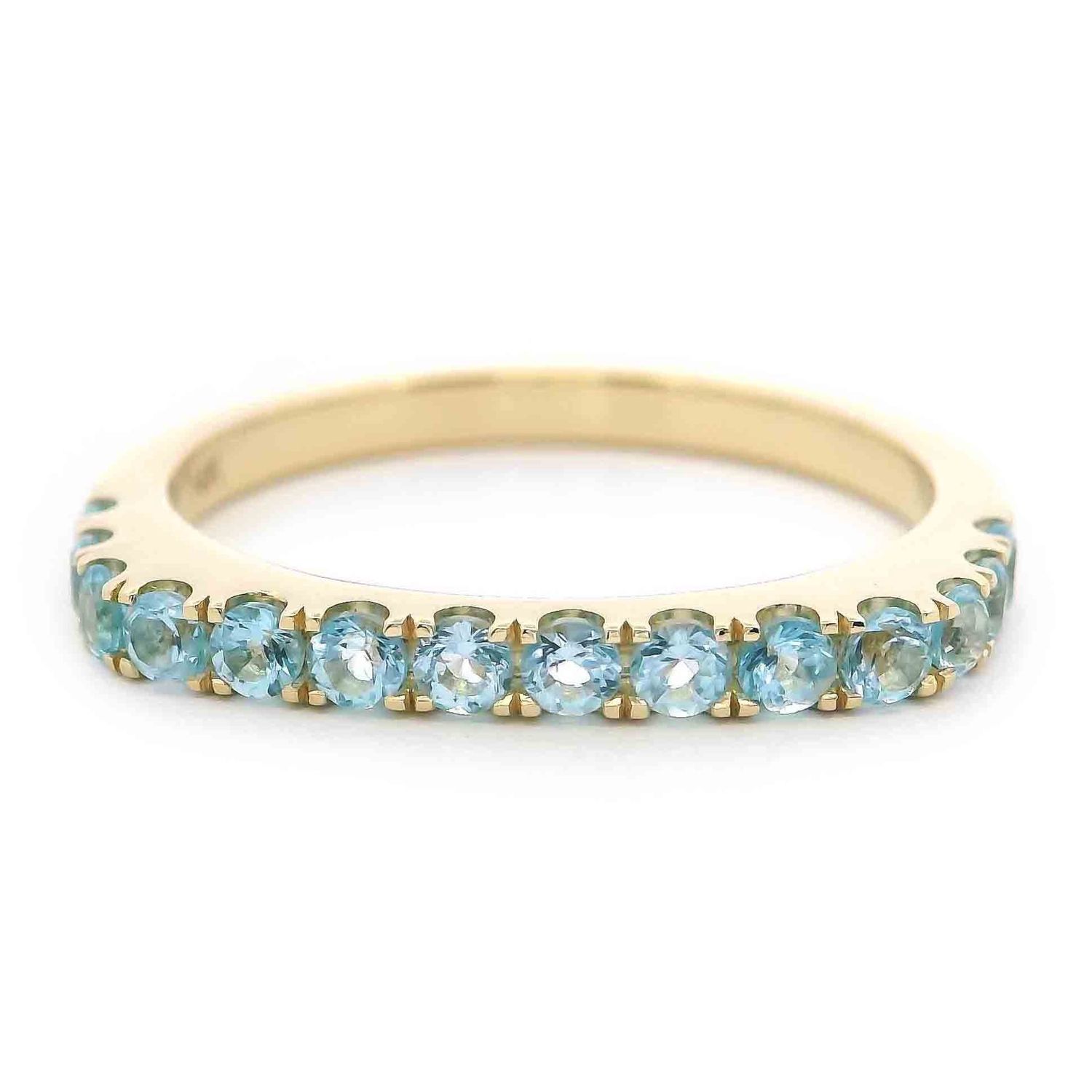 14k YG 0.56ctw Swiss Blue Topaz Stackable Ring
