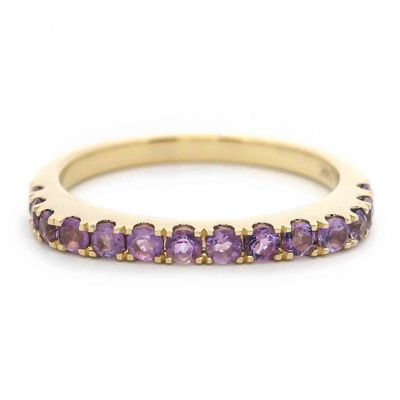 14k YG 0.56ctw Pale Amethyst Stackable Ring