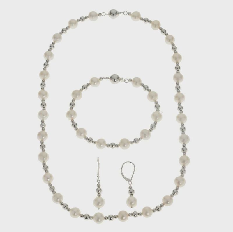 .925 SS Freshwater Pearl 3-Piece Set