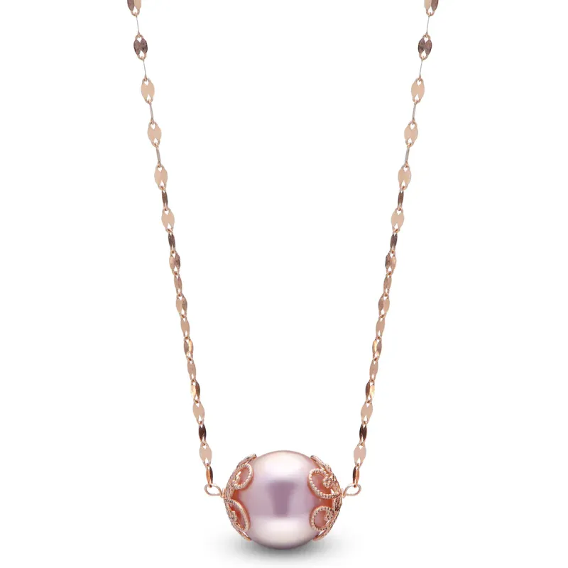 14k RG Freshwater Pearl Necklace