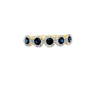 14k YG 0.15ctw Diamond & Sapphire Ring 14k YG 0.15ctw Diamond & Sapphire Ring