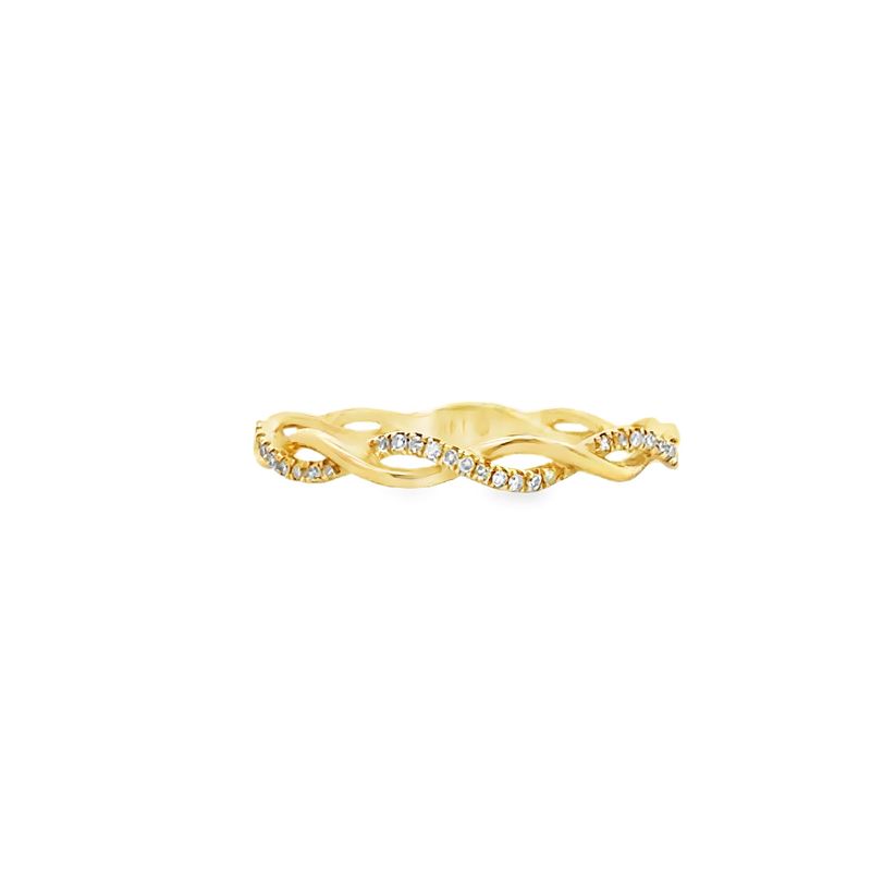 14k YG 0.10ctw Diamond Golden Twist Band 14k YG 0.10ctw Diamond Golden Twist Band