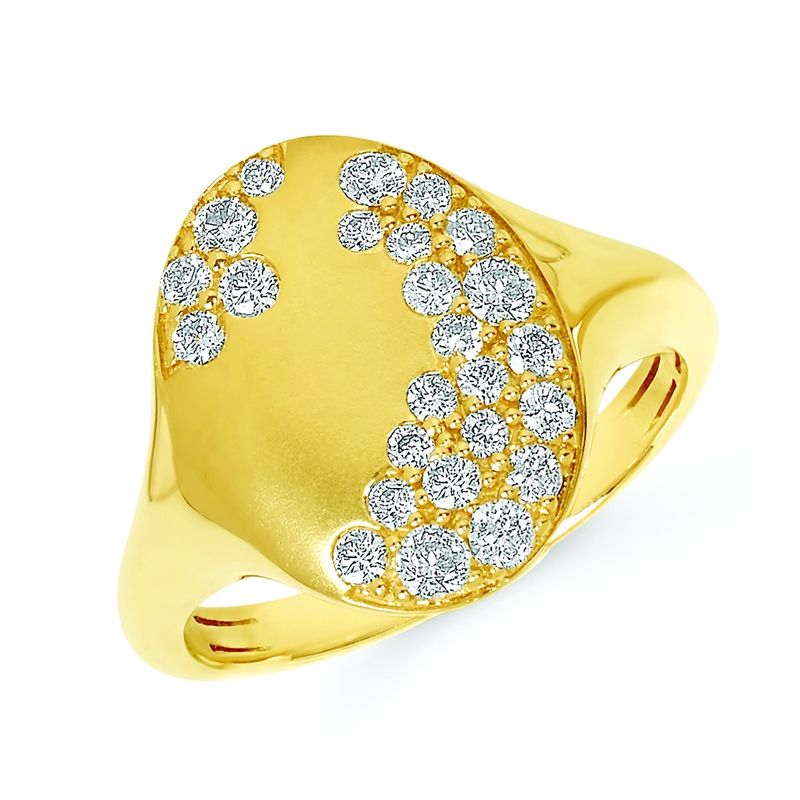 14k YG 0.50ctw Diamond Pave Ring