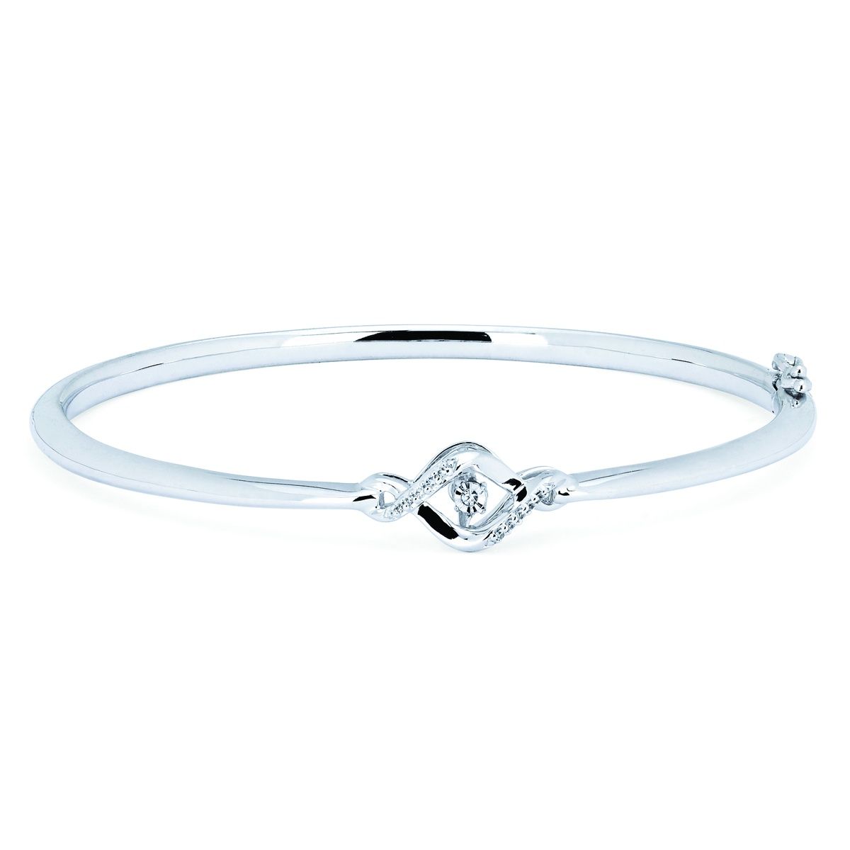 SS 0.05ctw Shimmering Diamonds® Bangle Bracelet
