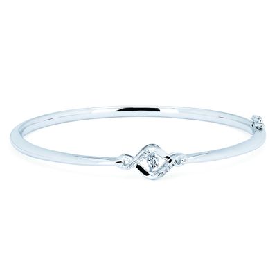SS 0.05ctw Shimmering Diamonds® Bangle Bracelet