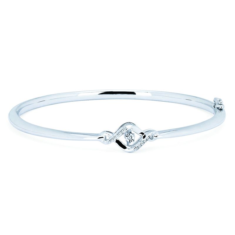 SS 0.05ctw Shimmering Diamonds® Bangle Bracelet