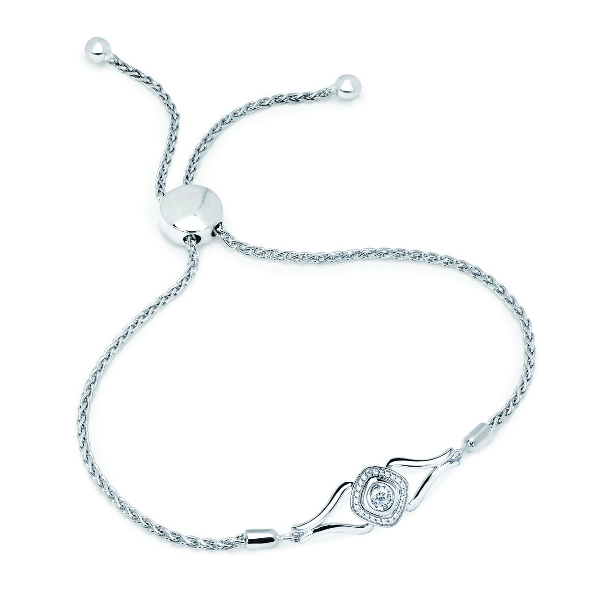 SS 1/5ctw Shimmering Diamonds® Bolo Bracelet SS 1/5ctw Shimmering Diamonds® Bolo Bracelet