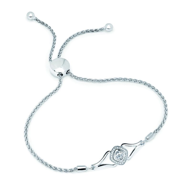 SS 1/5ctw Shimmering Diamonds® Bolo Bracelet