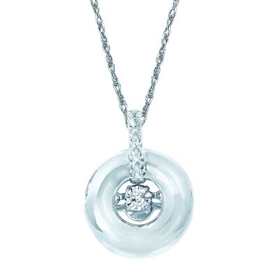 SS 0.02ctw Shimmering Diamonds® Circle Pendant SS 0.02ctw Shimmering Diamonds® Circle Pendant