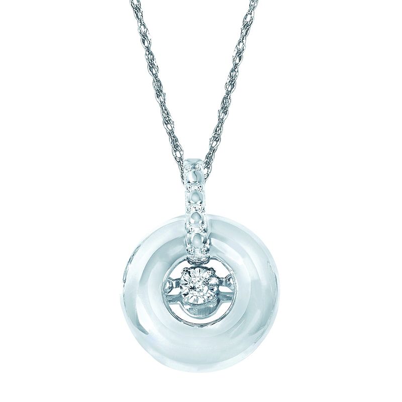 SS 0.02ctw Shimmering Diamonds® Circle Pendant
