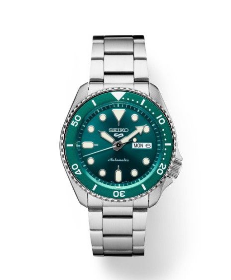 Seiko 5 Sports Men's Watch Green Rotating Bezel