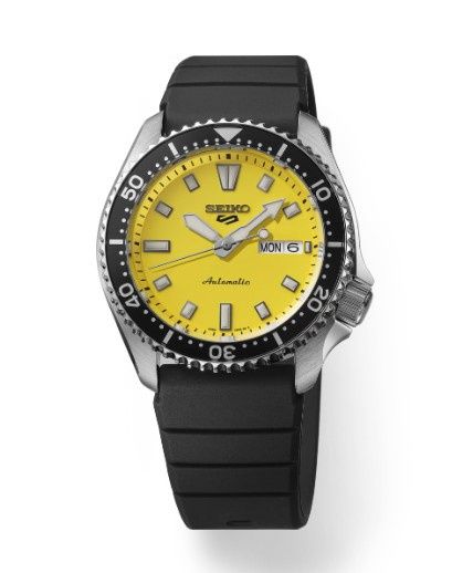 Seiko 5 Sports Automatic Yellow Dial Men's Watch Seiko 5 Sports Automatic Yellow Dial Men's Watch