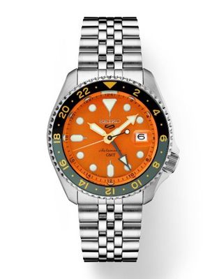 Seiko 5 Sports SKX Sports Style GMT Series Orange Dial Men's Watch Seiko 5 Sports SKX Sports Style GMT Series Orange Dial Men's Watch