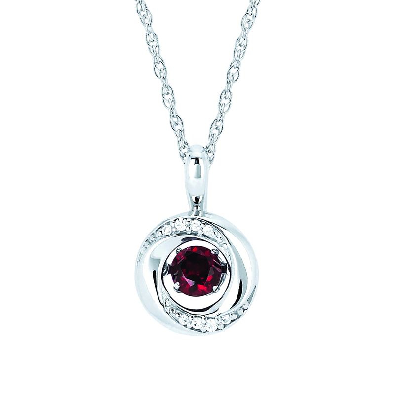 SS Love Knot Shimmering Diamonds® Birthstone Pendant with Chain