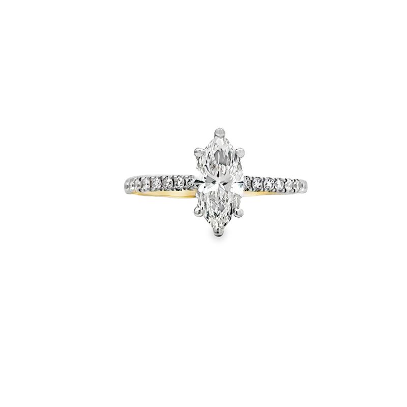 14k YG 1.25ctw Lab Diamond Marquise Engagement Ring 14k YG 1.25ctw Lab Diamond Marquise Engagement Ring