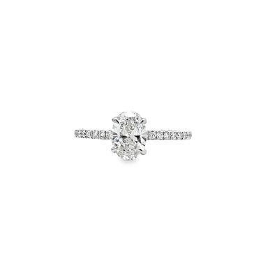 14k YG 1.25ctw Oval Lab Diamond Engagement Ring