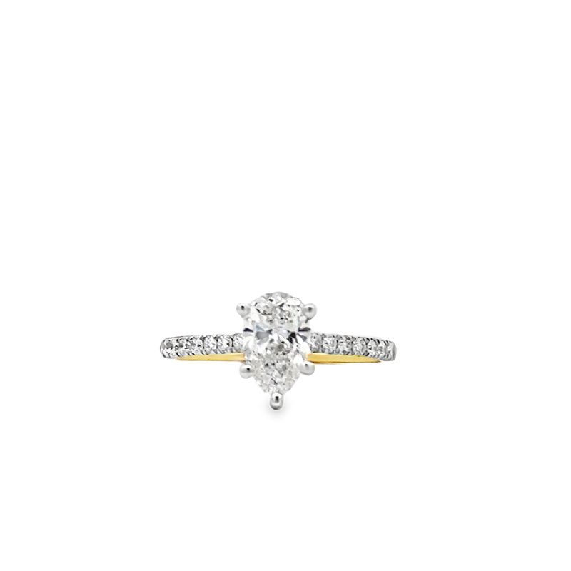 14k YG 1.25ctw Pear Cut Lab Diamond Engagement Ring 14k YG 1.25ctw Pear Cut Lab Diamond Engagement Ring