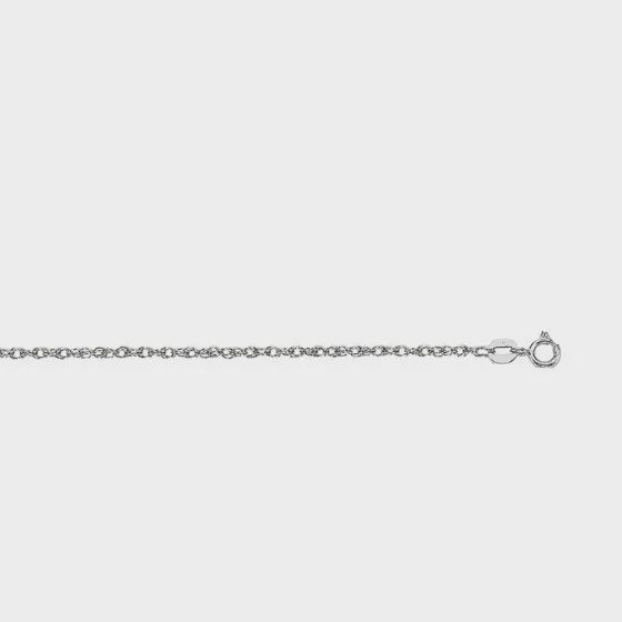 14k Gold 1.2mm Carded Rope Chain 18"