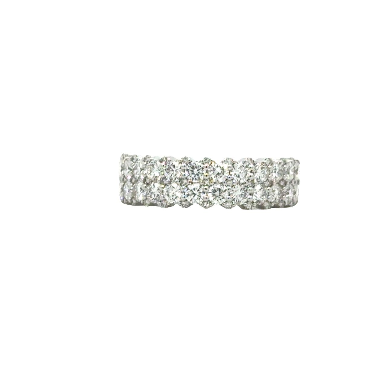 14k YG 2.00ctw Lab Diamond Double Row Band