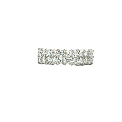 14k YG 2.00ctw Lab Diamond Double Row Band