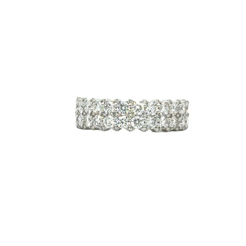 14k YG 2.00ctw Lab Diamond Double Row Band