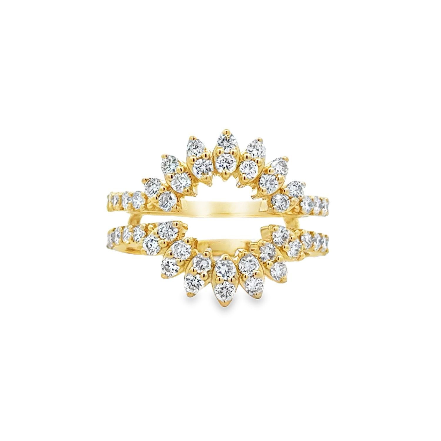 14K YG 1.00ctw Lab Diamond Wrap Ring