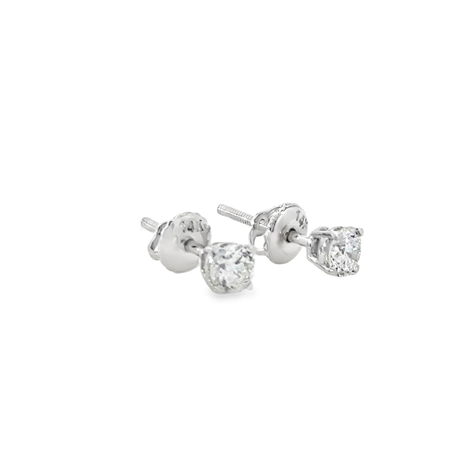 14k WG 0.50ctw Round Lab Diamond Studs