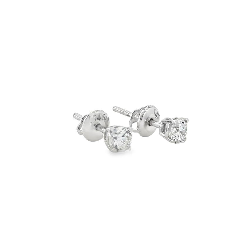 14k WG 0.50ctw Round Lab Diamond Studs