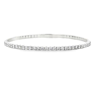 10k WG 3.00ctw Lab Diamond Bangle