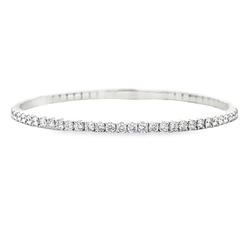 10k WG 3.00ctw Lab Diamond Bangle
