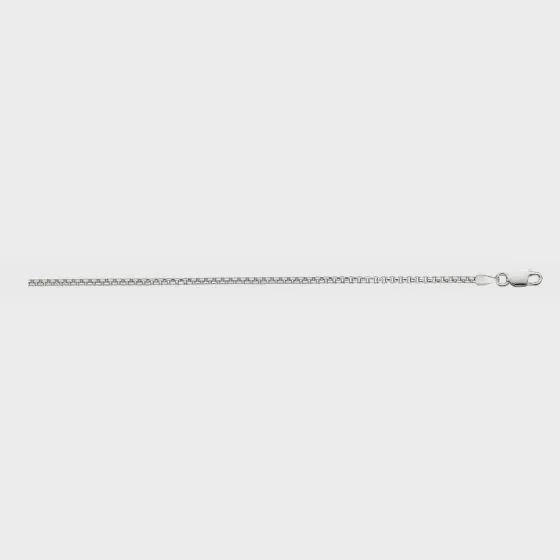 .925 Silver 1.3mm Round Box Chain