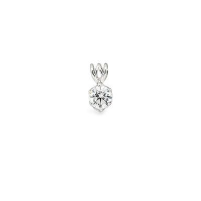 14k 0.50 Lab Diamond Solitaire Pendant