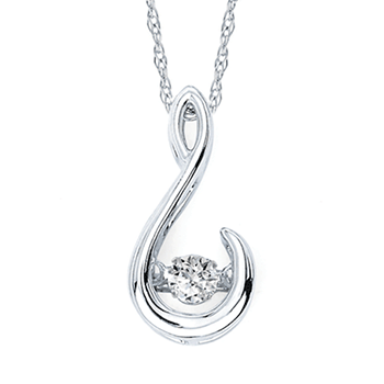 SS 0.05ctw Smimmering Diamonds Necklace