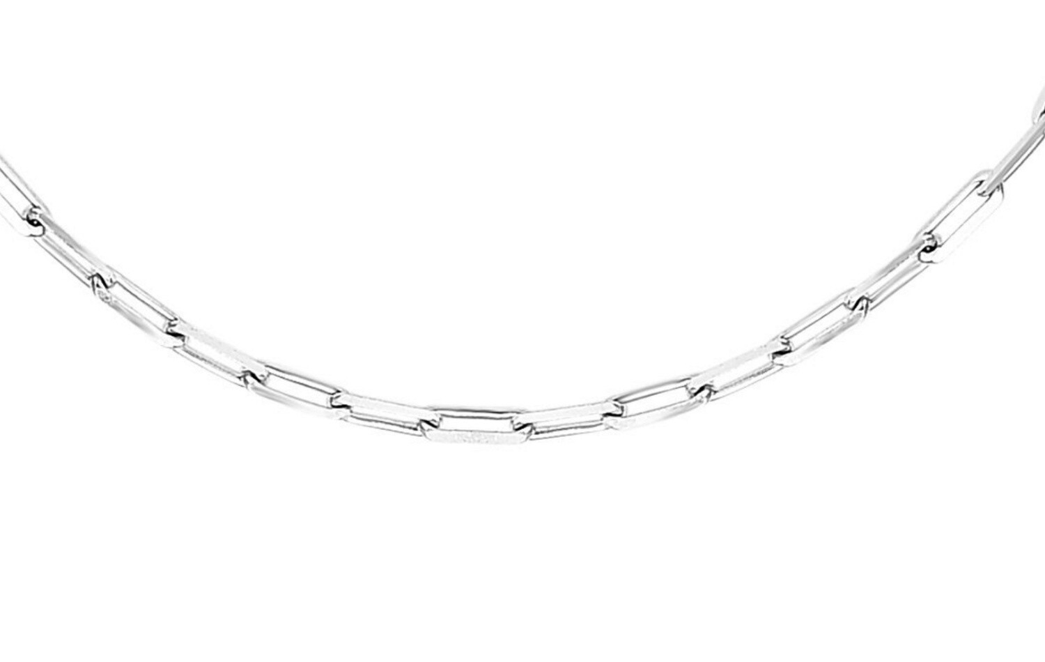 Silver 1.8mm Paperclip Chain, Chain Length: 18 Inch