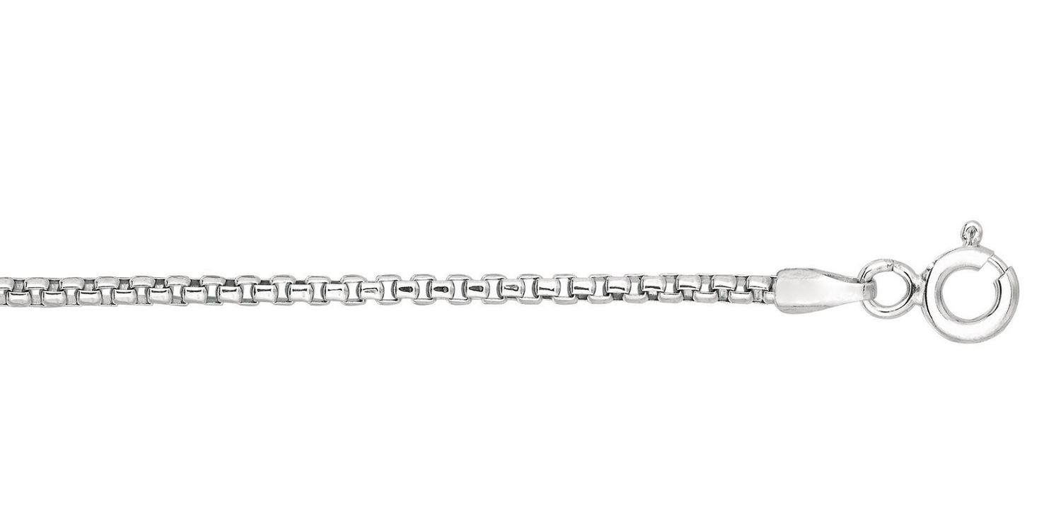 Silver 1.1mm Round Box Chain, Chain Length: 18 Inch